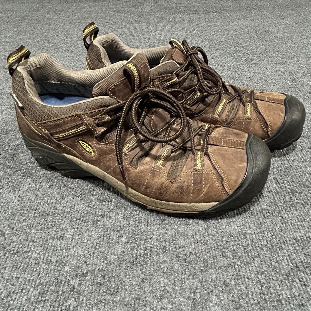 KEEN Hiking Shoes Mens 14 Brown Leather Waterproof Targhee II Low 1008417